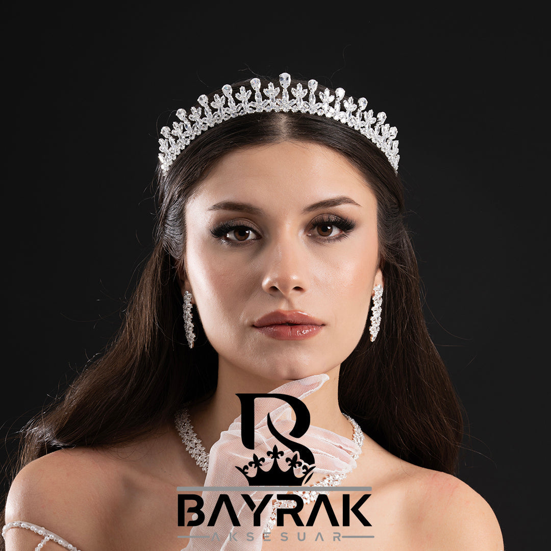 ELARİS - 530 - / ZİRKON TAŞLI GELİN TACI