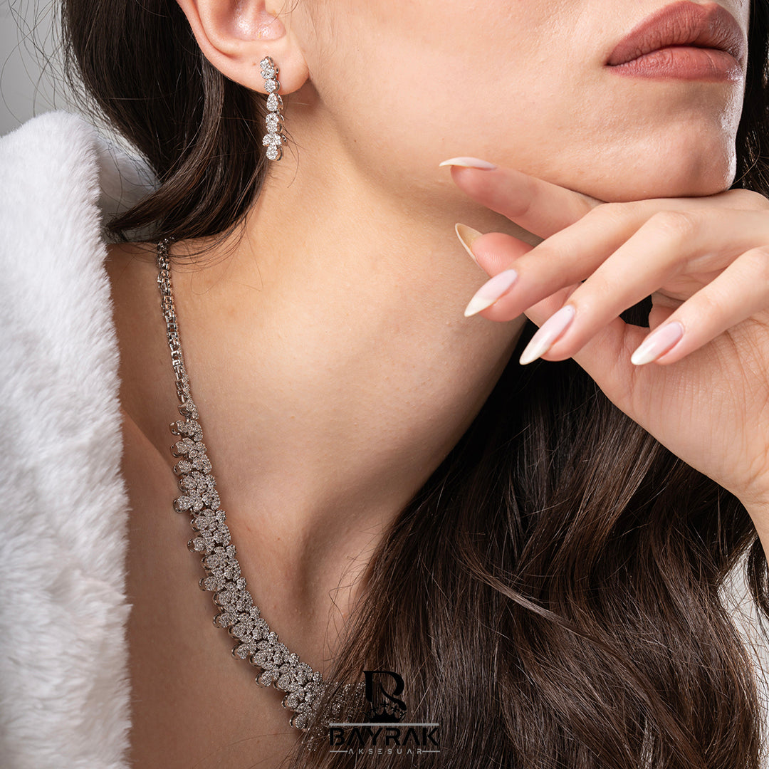 ILARIA - 855 - / Zirkon Taşlı Gelin Seti
