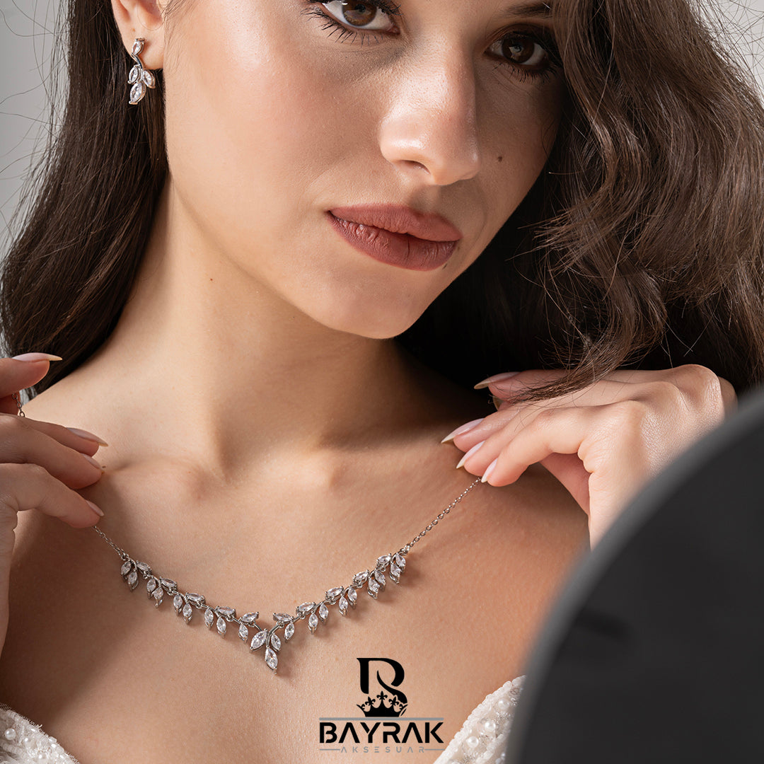 ILARIA - 115 - / Zirkon Taşlı Gelin Seti