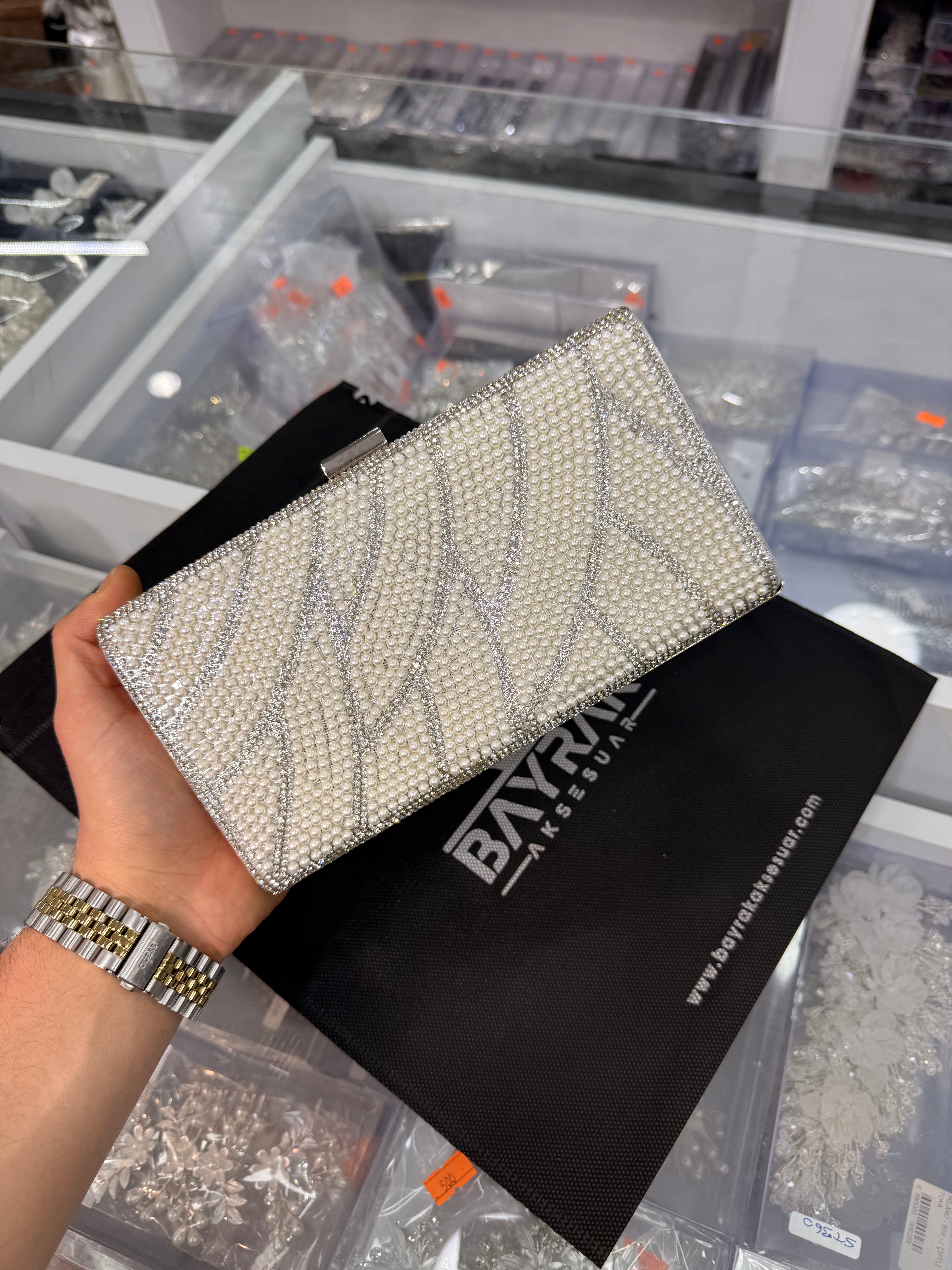 İNCİLİ ABİYE ÇANTA - BÇNT 260