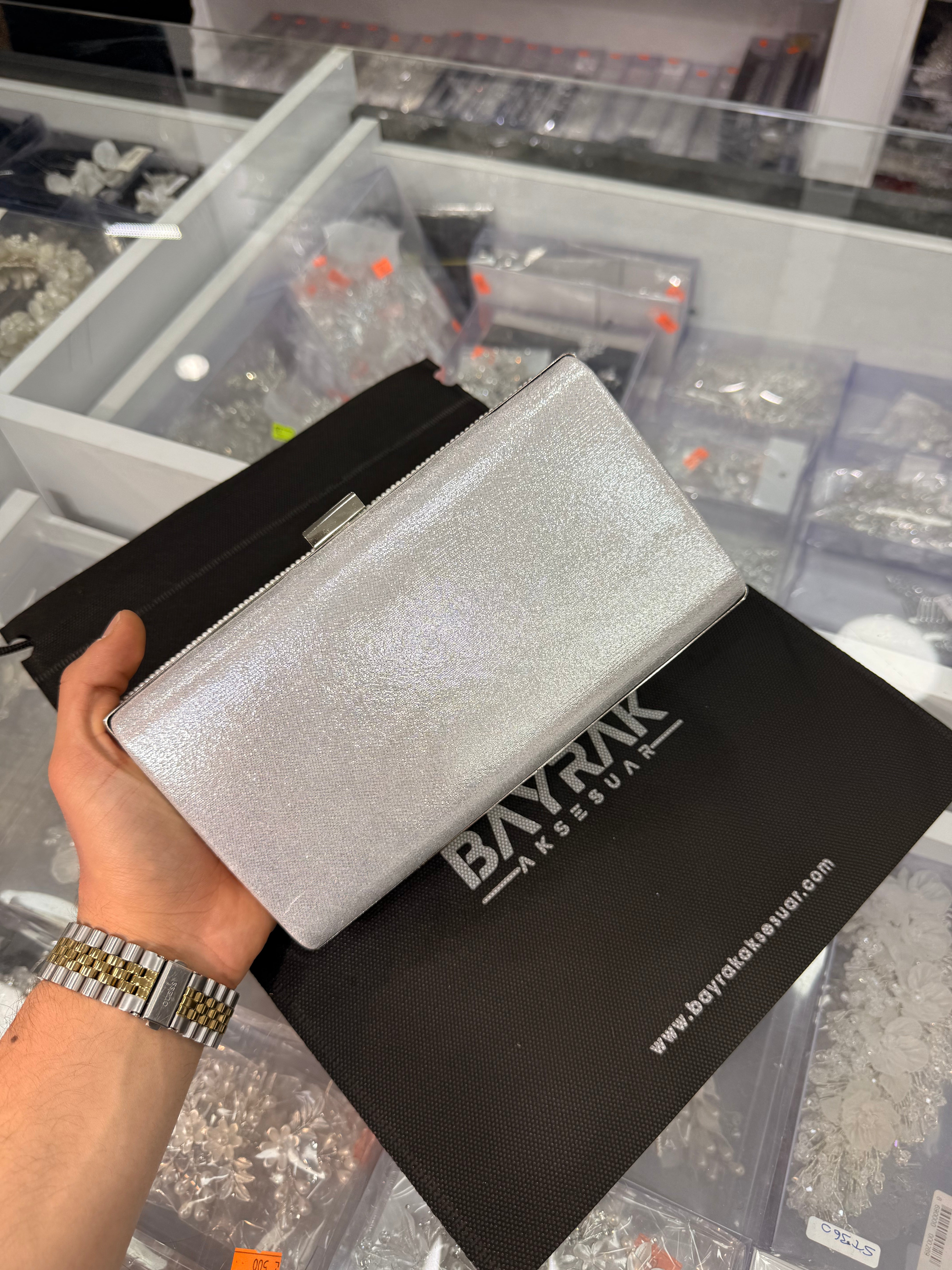 İNCİLİ TAŞLI ABİYE ÇANTA - BÇNT 270