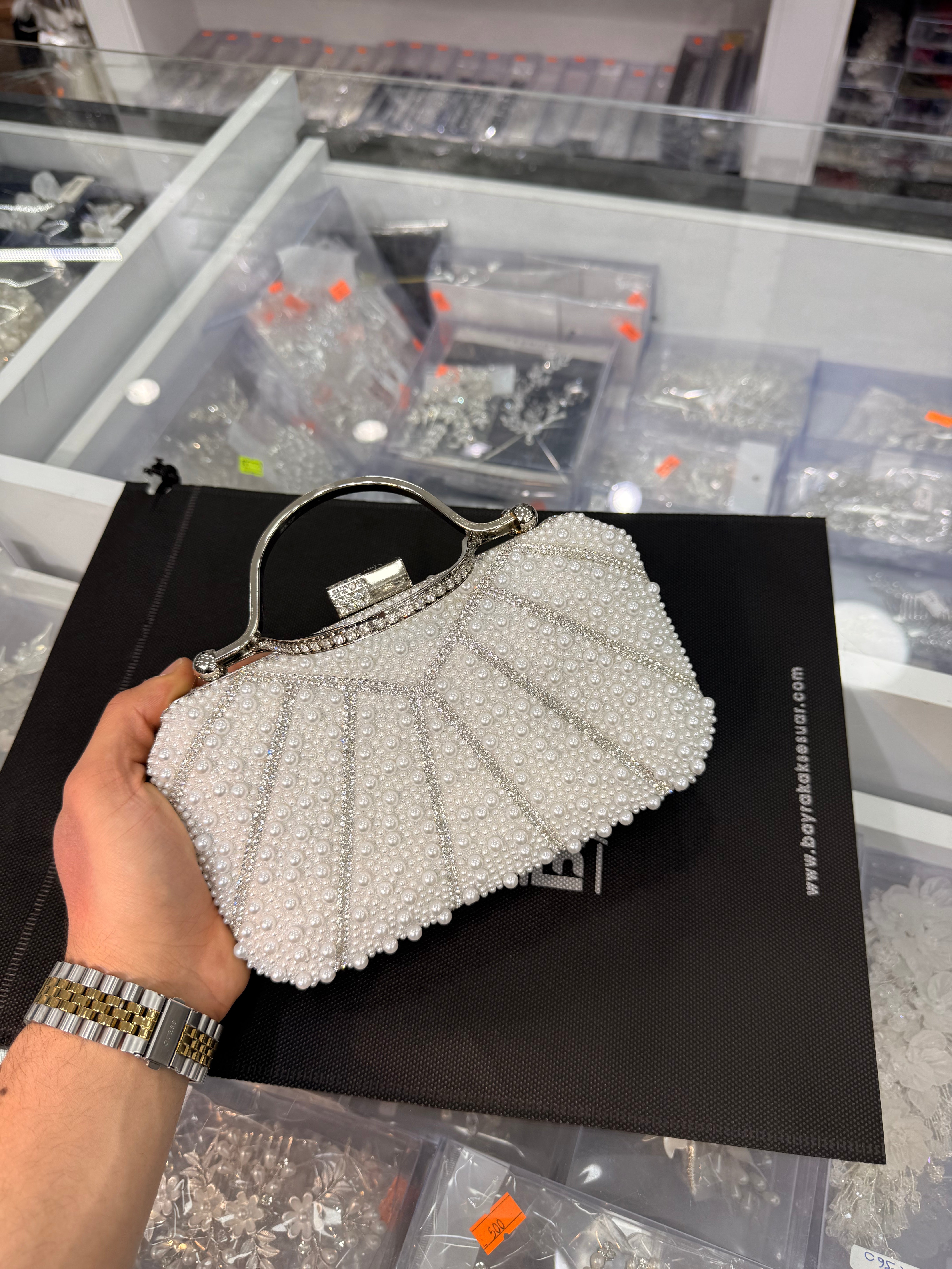 İNCİLİ ABİYE ÇANTA - BÇNT 240