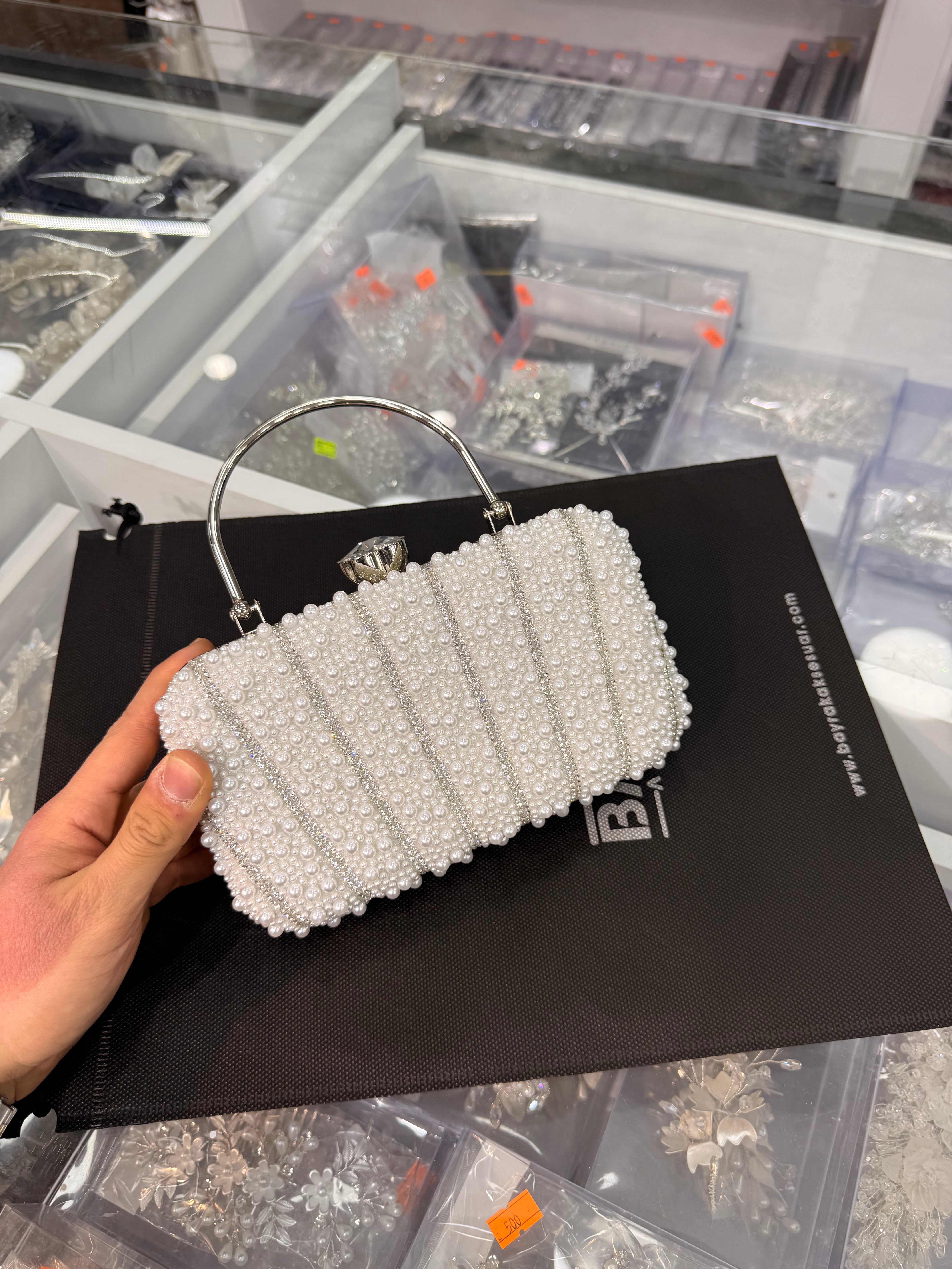 İNCİLİ ABİYE ÇANTA - BÇNT 250