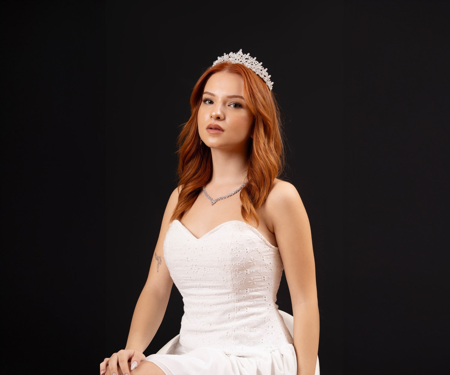 LANA -254- / Zirkon Taşlı Gelin Tacı