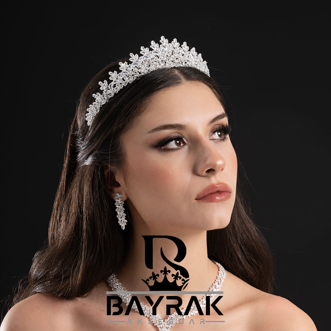 LİA -794- / Zirkon Taşlı Gelin Tacı