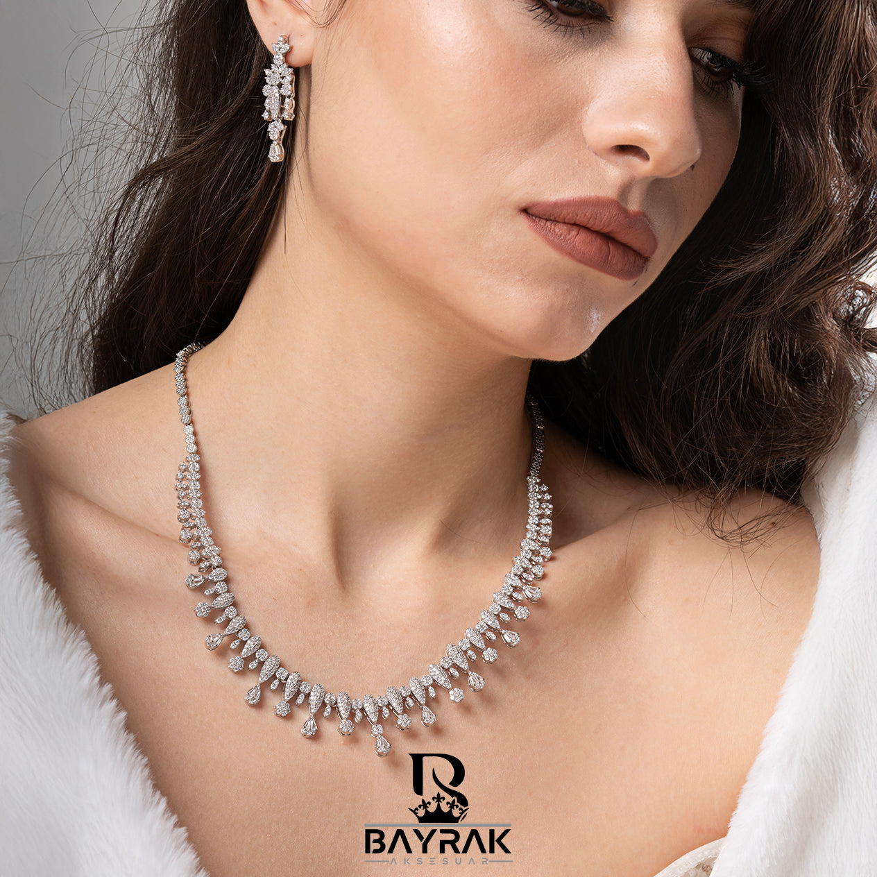 ILARIA - 625 - / Zirkon Taşlı Gelin Seti