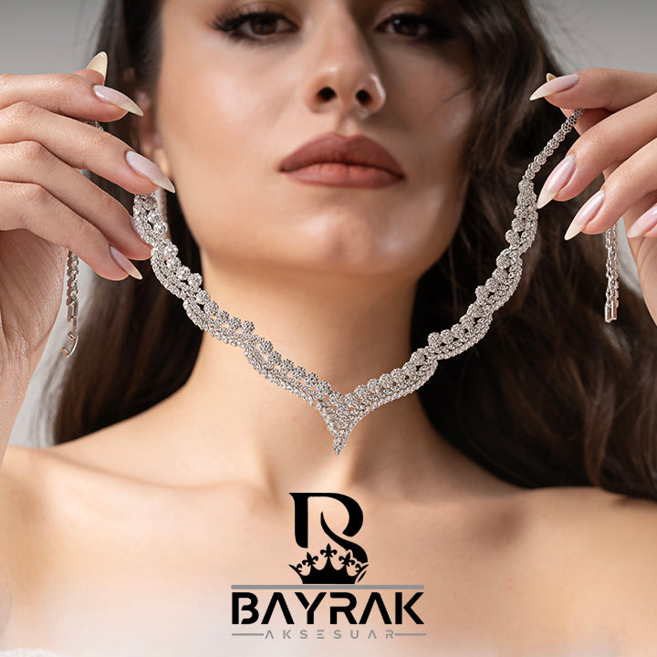 ILARIA - 685 - / Zirkon Taşlı Gelin Seti