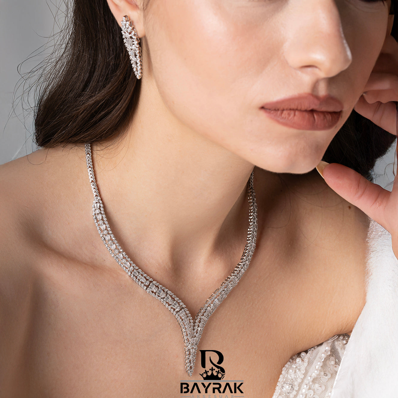 ILARIA - 810 - / Zirkon Taşlı Gelin Seti