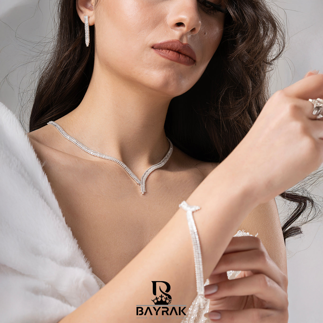 ILARIA - 815 - / Zirkon Taşlı Gelin Seti