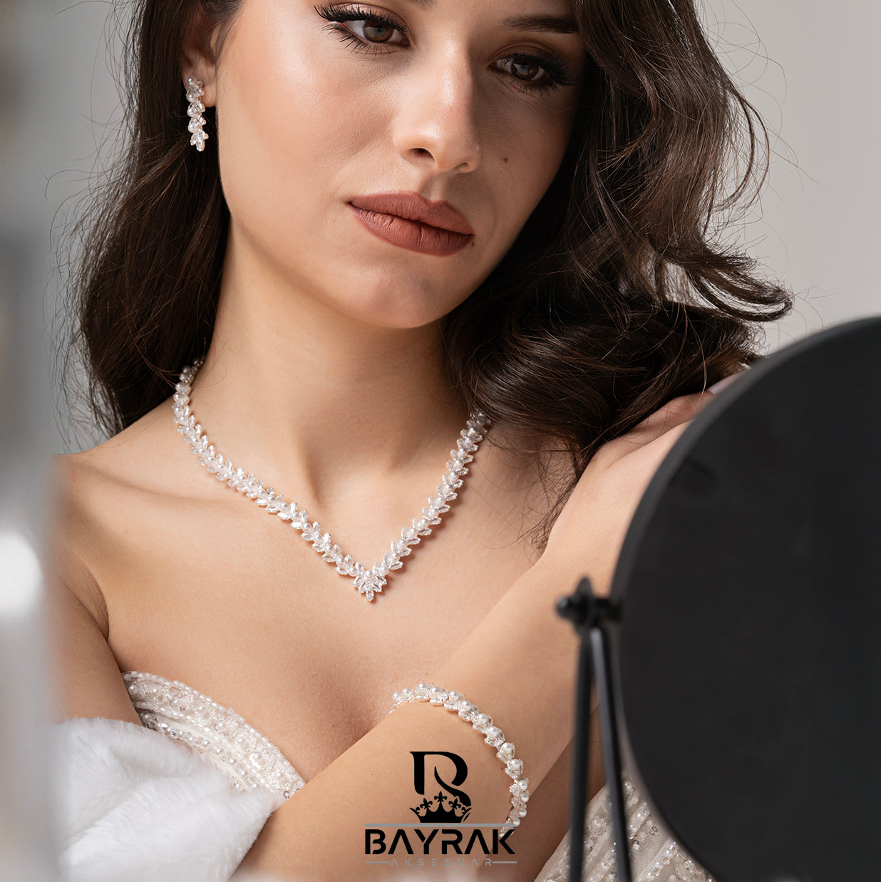 ILARIA - 820 - / Zirkon Taşlı Gelin Seti