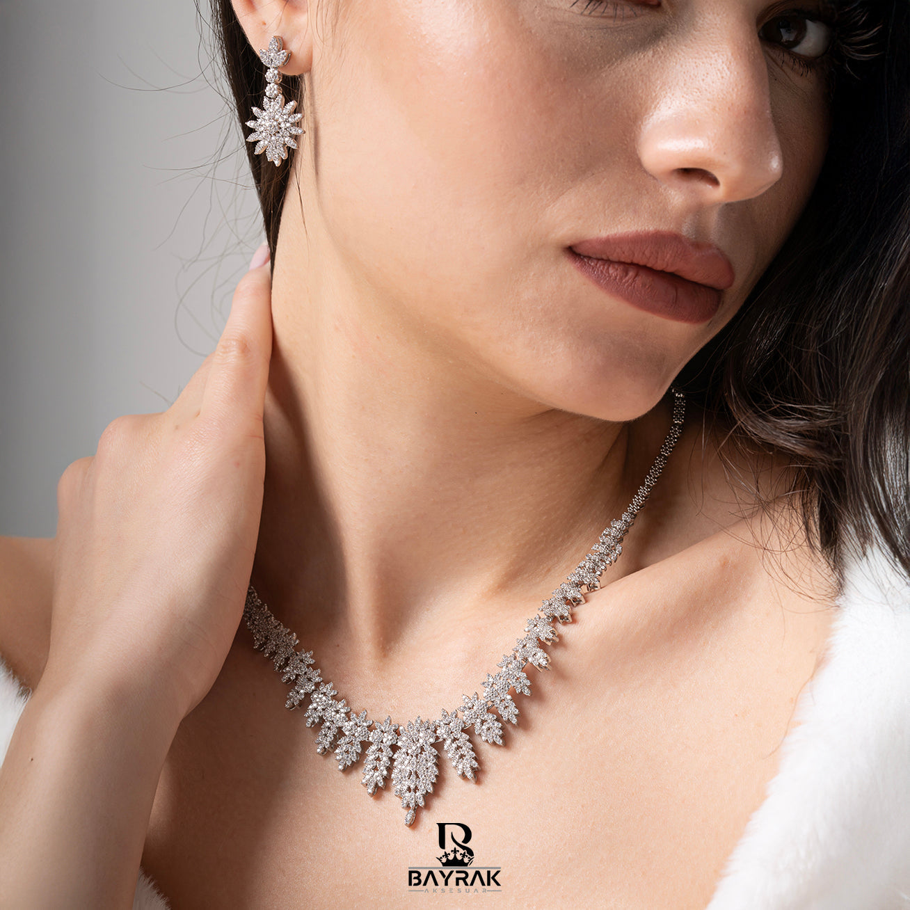 ILARIA - 845 - / Zirkon Taşlı Gelin Seti