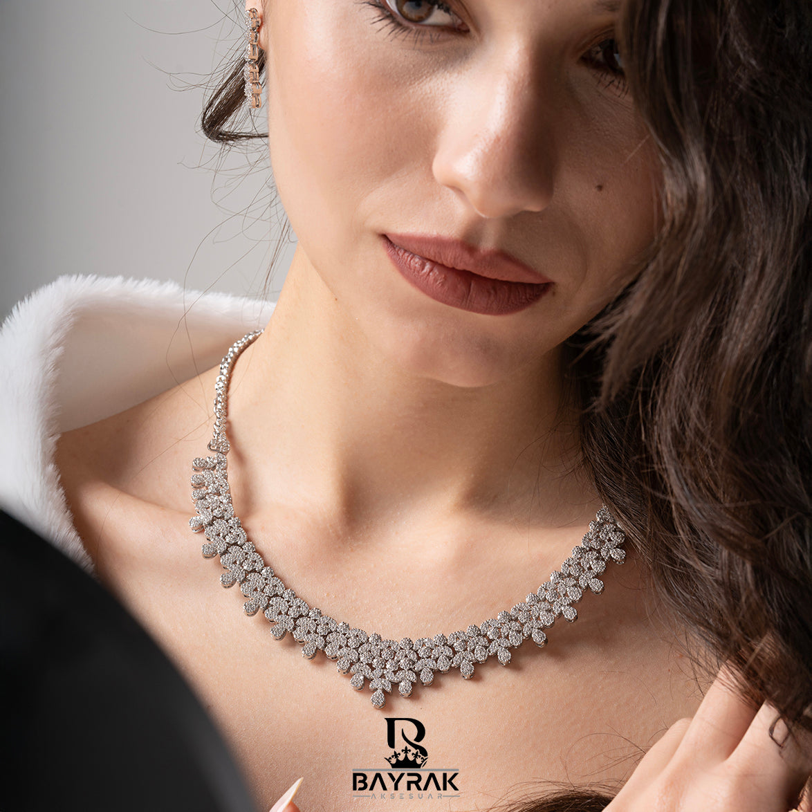 ILARIA - 855 - / Zirkon Taşlı Gelin Seti