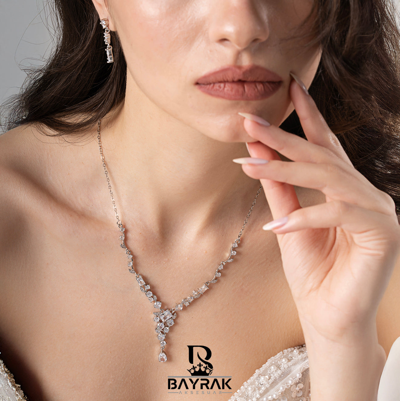 ILARIA - 120 - / Zirkon Taşlı Gelin Seti