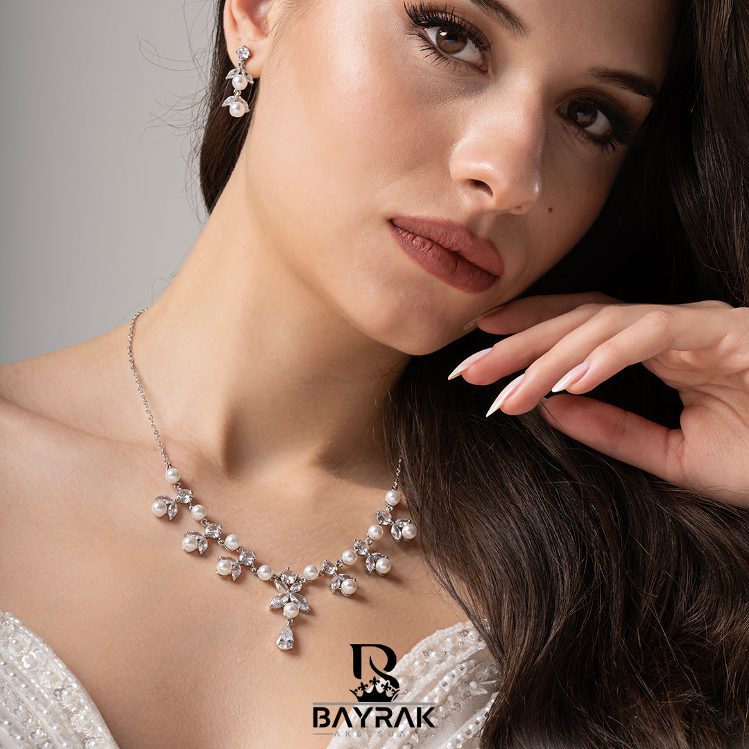 ILARIA - 155 - / Zirkon Taşlı Gelin Seti