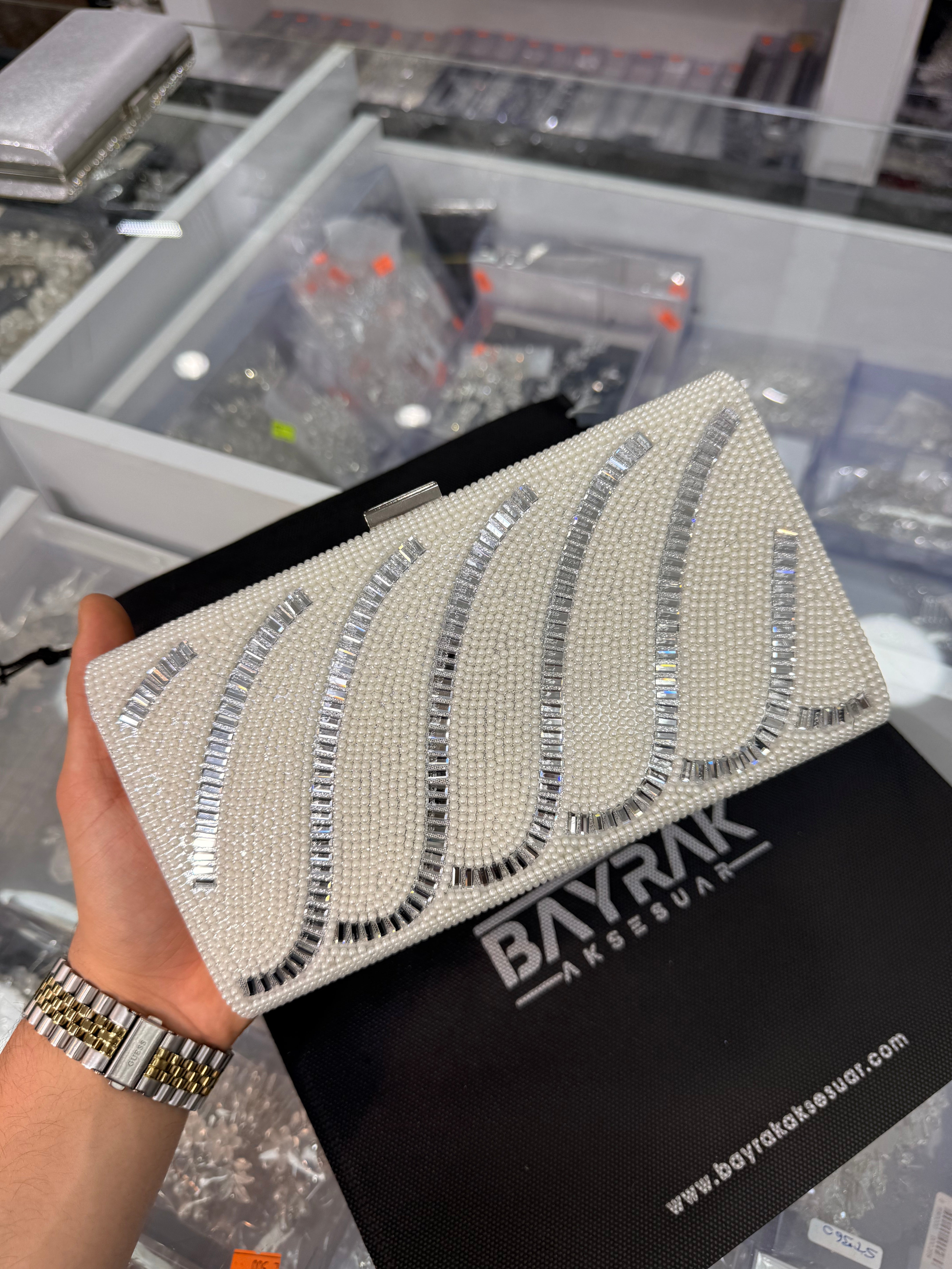 İNCİLİ ABİYE ÇANTA - BÇNT 280