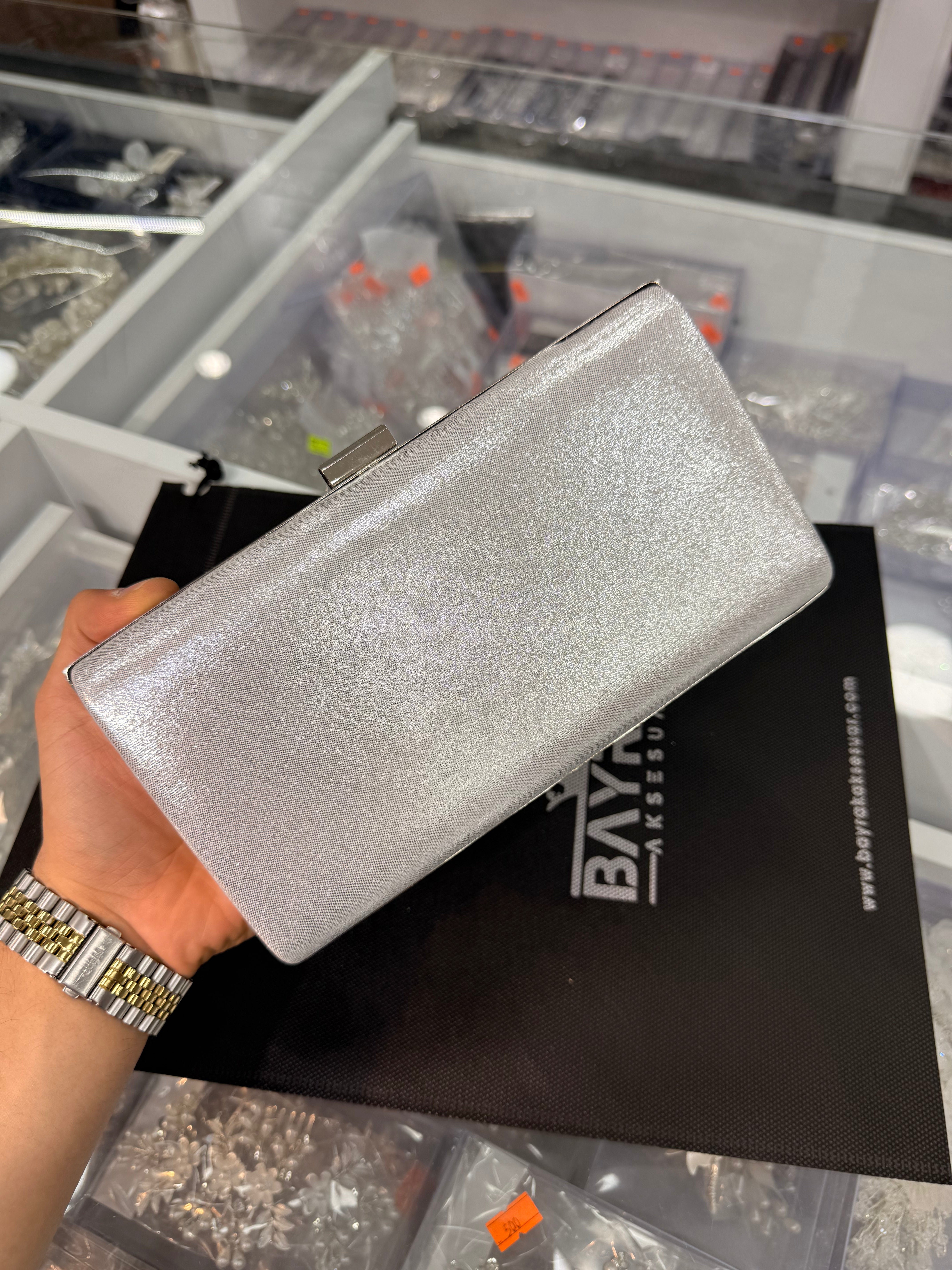 TAŞLI İNCİLİ ABİYE ÇANTA - BÇNT 290