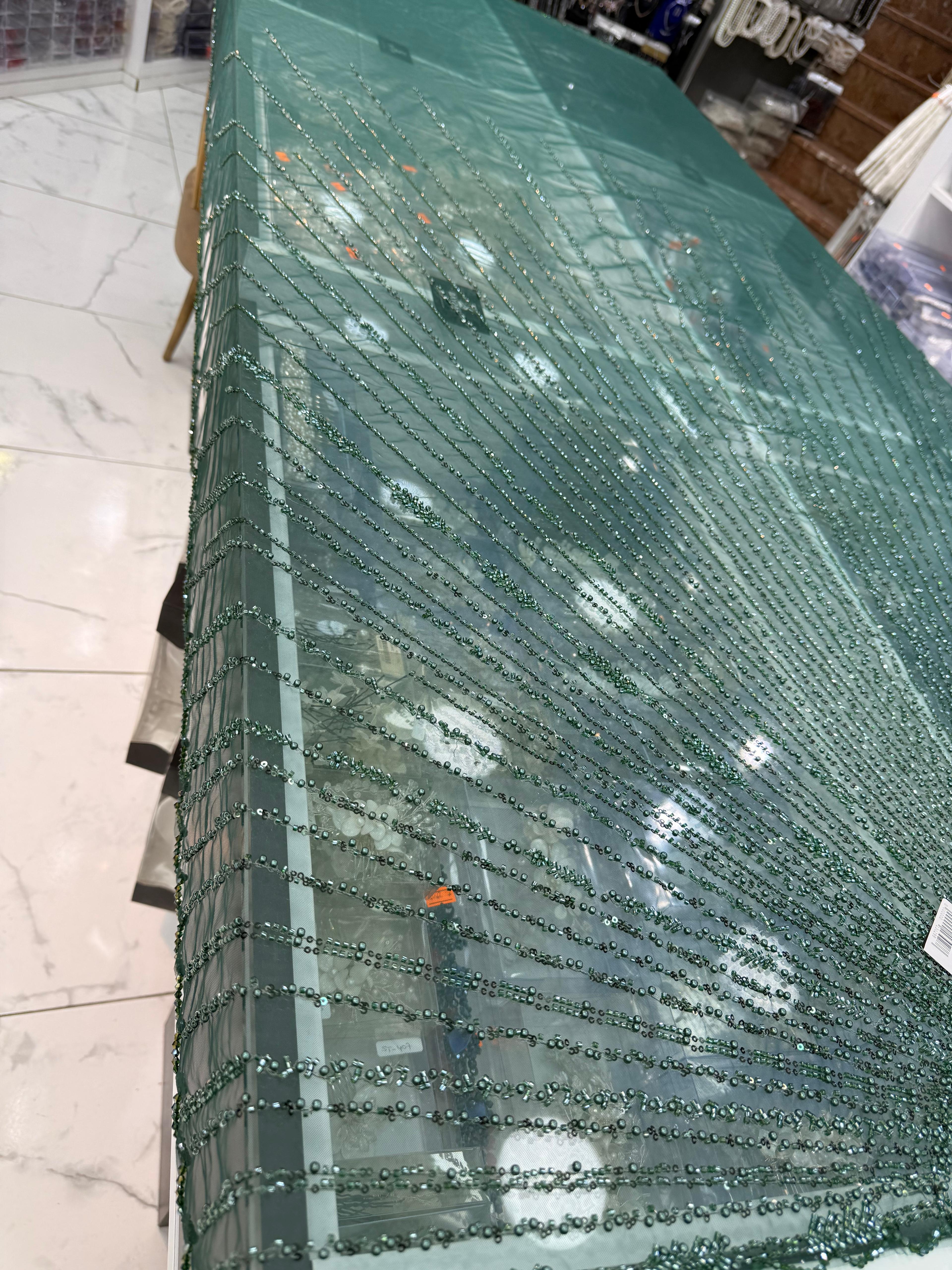 BD 374 | Makine İşlemeli Duvak Yeşil