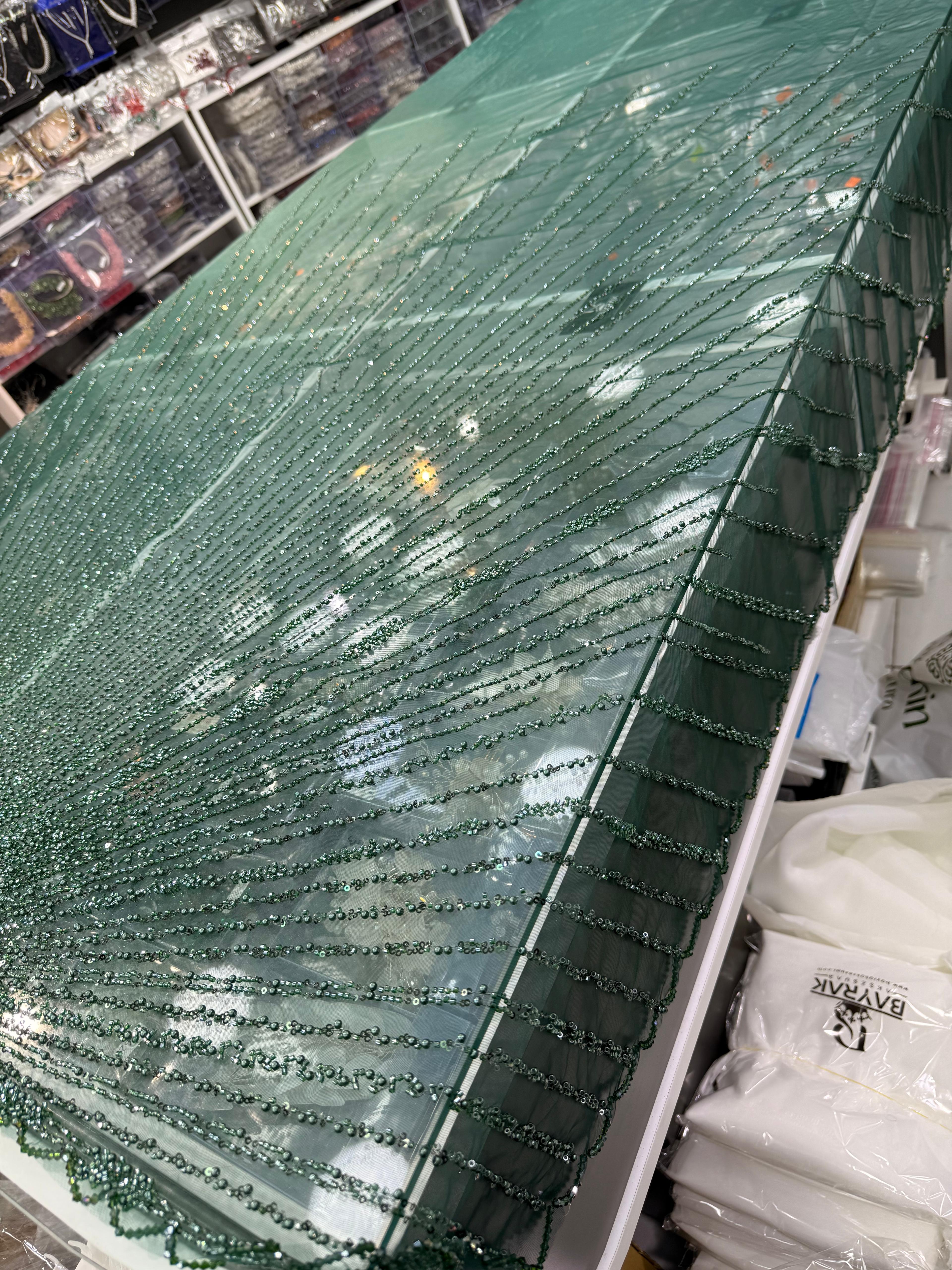 BD 374 | Makine İşlemeli Duvak Yeşil