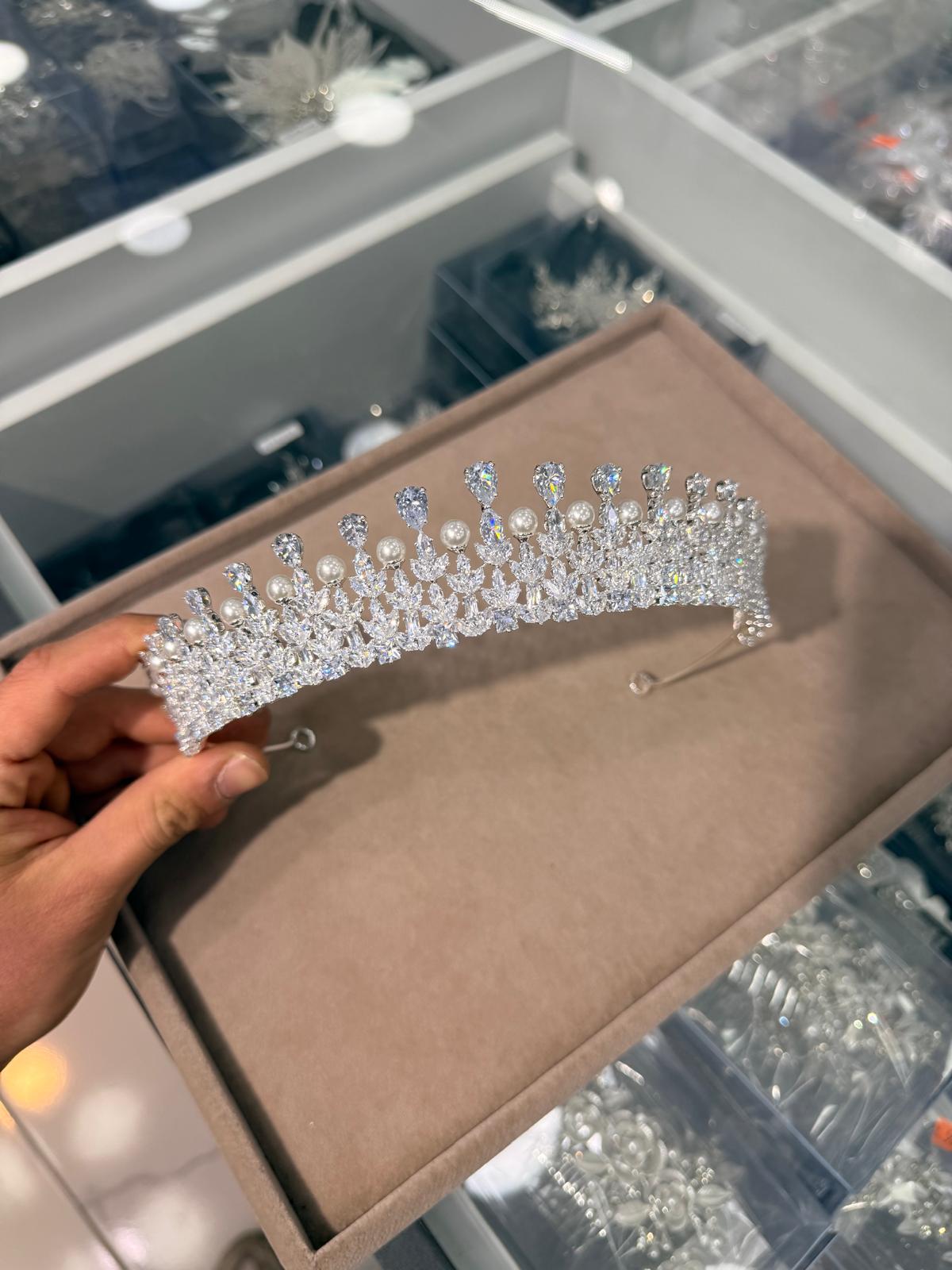 LB 2645 | Zirkon Taşlı Gelin Tacı