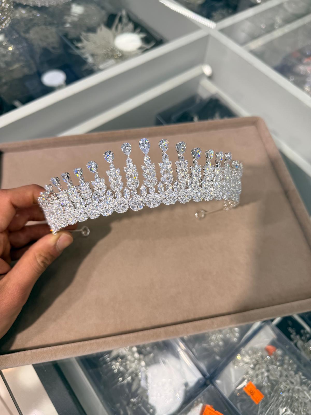 LB 2635 | Zirkon Taşlı Gelin Tacı