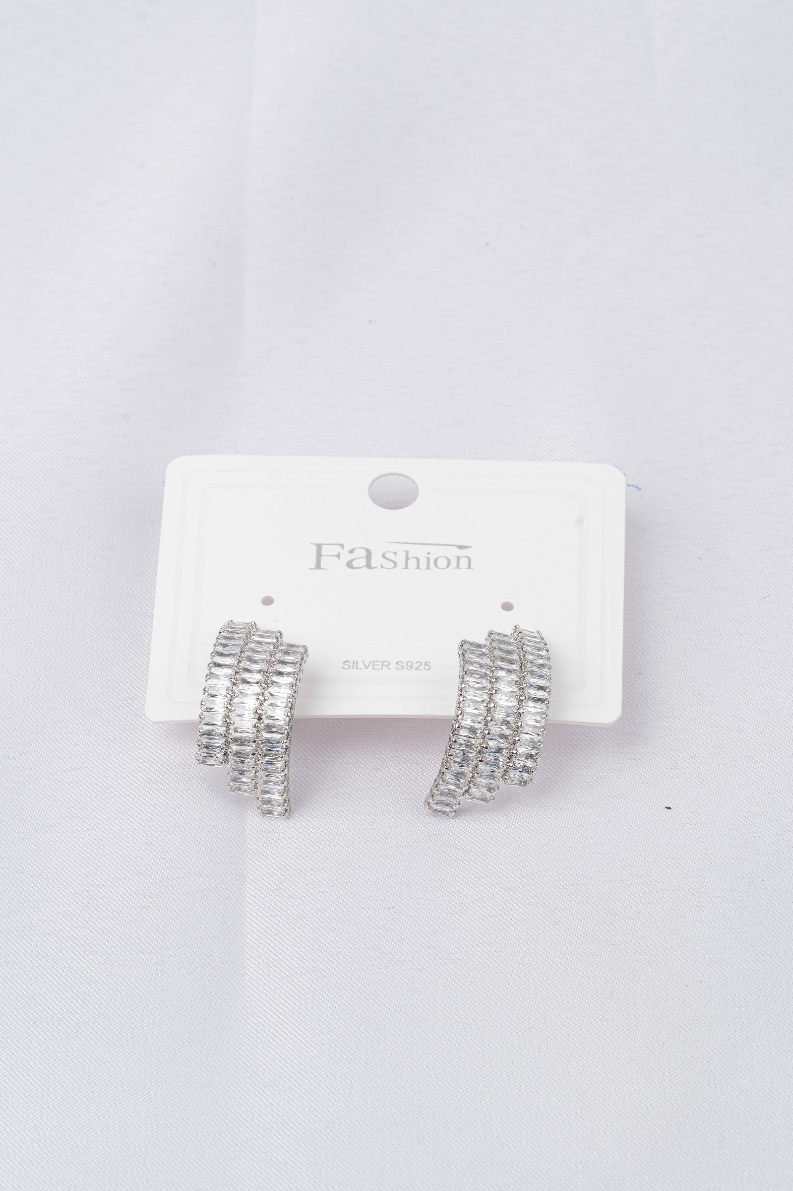 Rodyum Kaplama Zirkon Taşlı Küpe - ZK 256