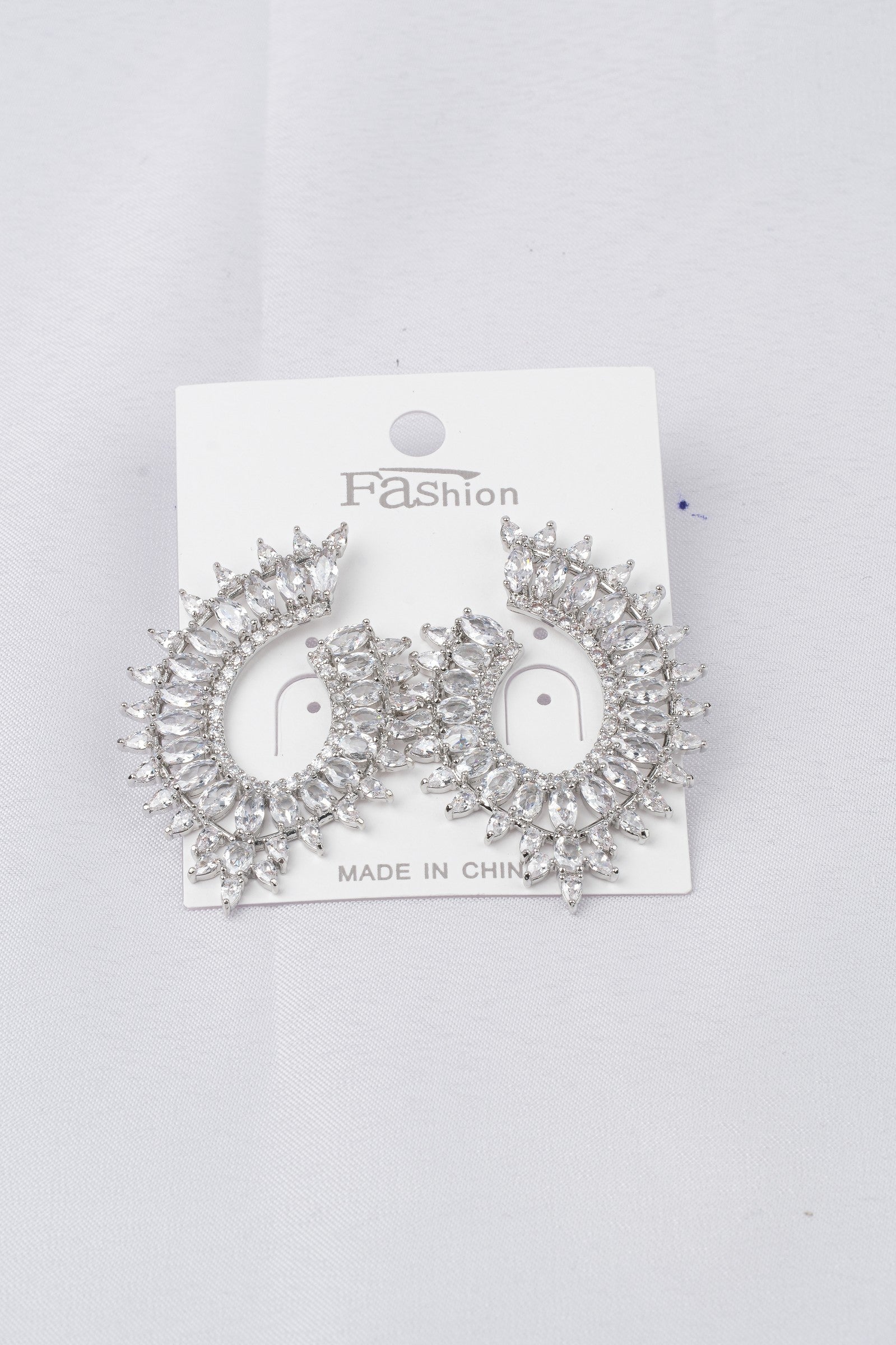 Rodyum Kaplama Zirkon Taşlı Küpe - ZK 352