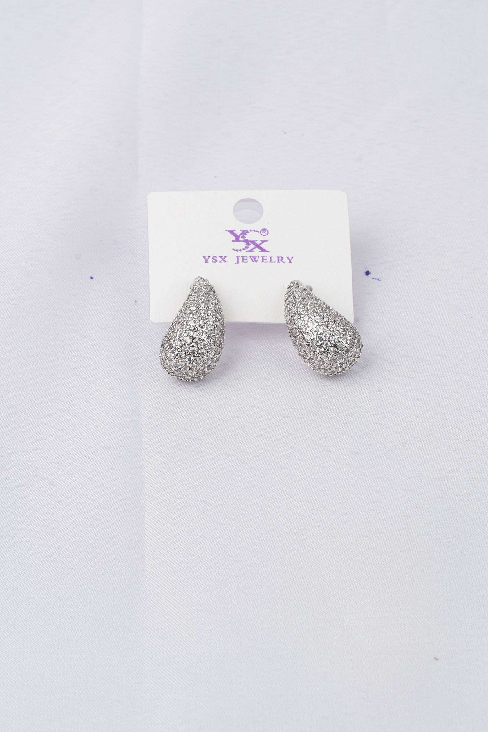 Rodyum Kaplama Zirkon Taşlı Küpe - ZK 378
