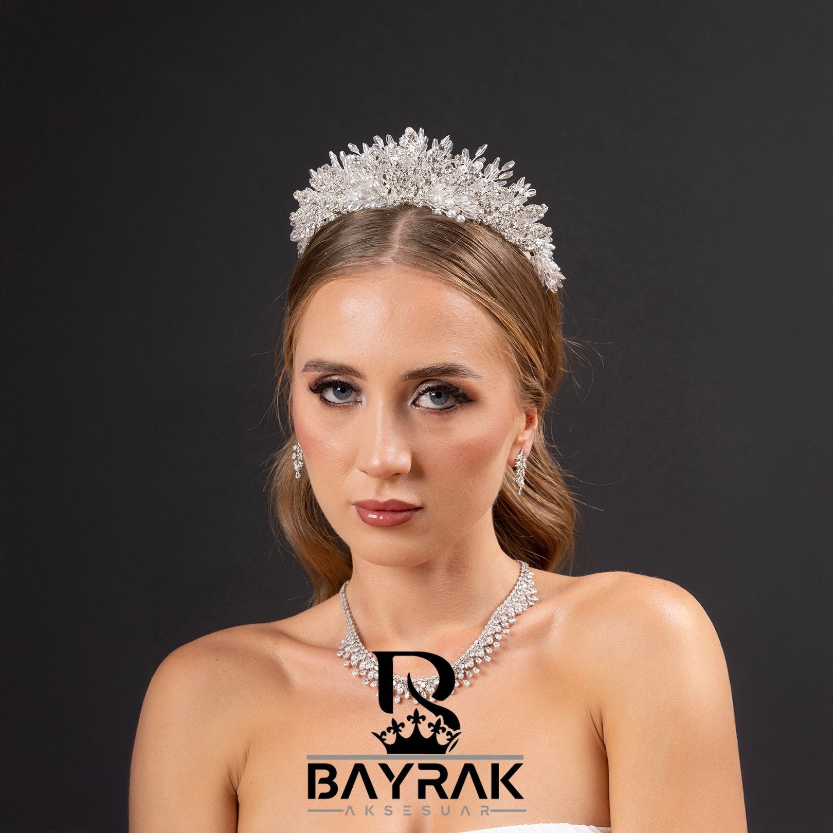 MİRA - 801 - / 3 Boyutlu Gelin Tacı