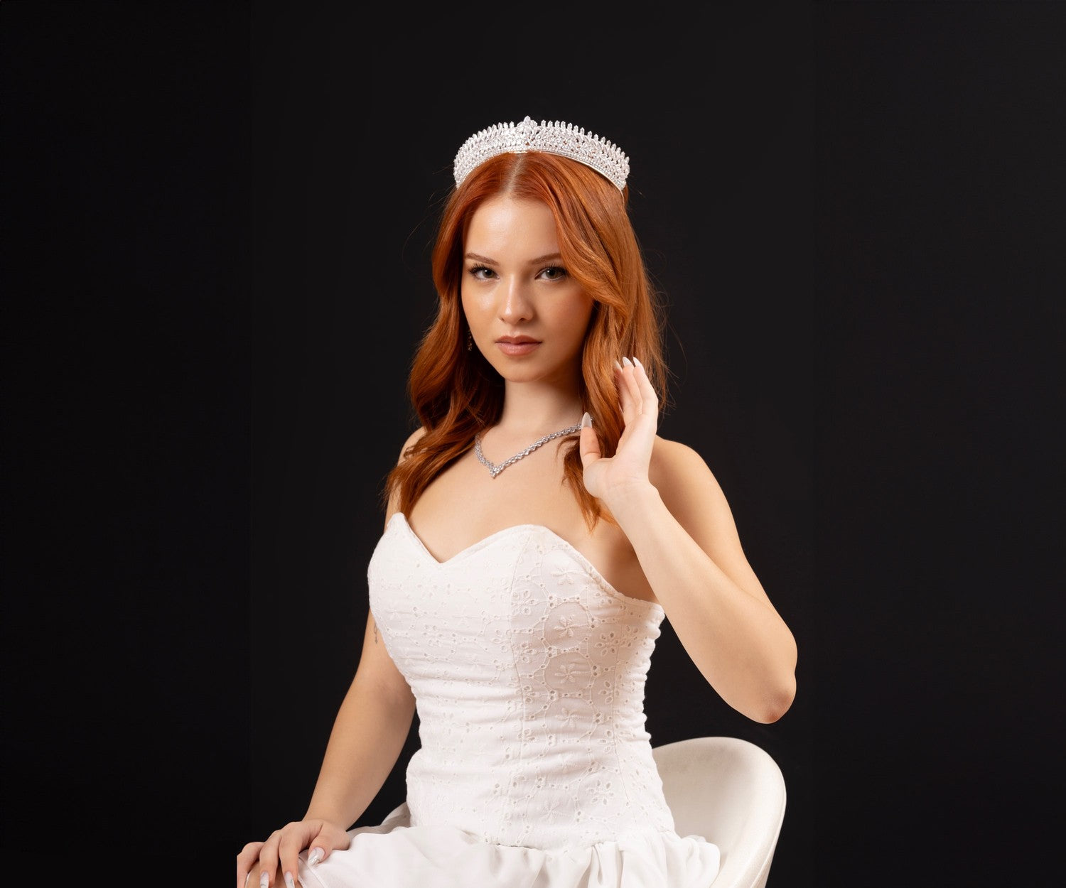 LANA -255- / Zirkon Taşlı Gelin Tacı