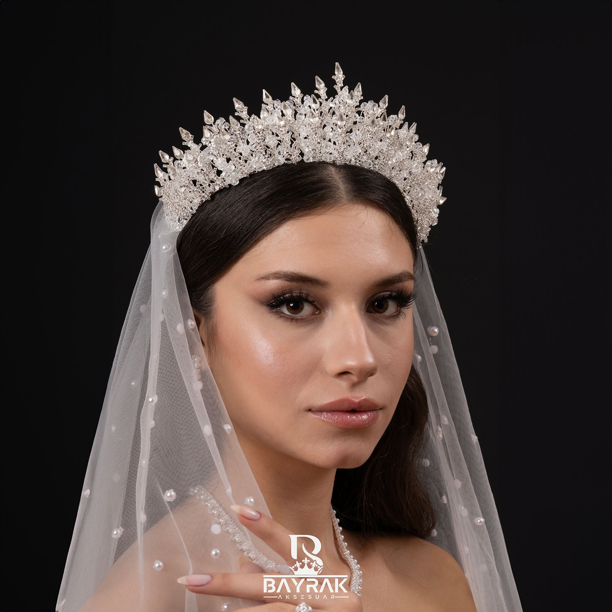 PERLA -690- / 3 Boyutlu Gelin Tacı